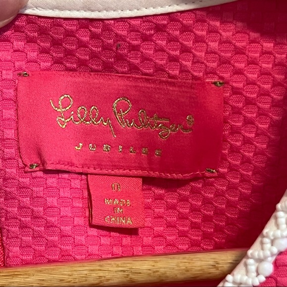 Lilly Pulitzer Jubilee Tenley shift dress Anniversary collection beaded pink - Picture 9 of 11